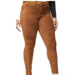 Good American Brown Microsuede Skinny Jeans